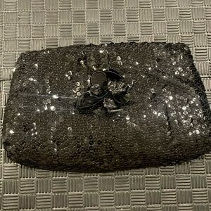 Black Sequins Clutch Bag